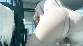 Crystal Thayer, Tscrystalxxx, Trans Lady in Ripped Pantyhose Dildo Encounter