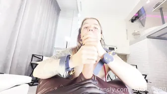 Natalia Polyakova, Curvy Teen in Large Dildo Oral POV