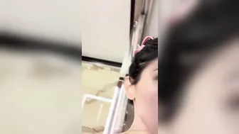 Mia Khalifa, Teasing Large Breasts in Hotel Shower