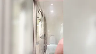 Mia Khalifa, Teasing Large Breasts in Hotel Shower