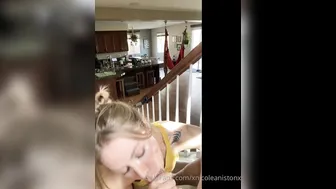 Nicole Aniston, Blonde MILF in Young Stud Staircase Encounter