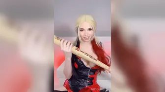 Amouranth, Harley Quinn Cosplay Dildo Play