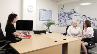 Kayleigh Davis, Lesbian Milfs’ Office Play