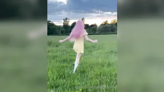 Belle Delphine, Nude Open Field Frolic