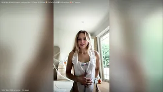 Caroline Zalog, Halloween Lingerie Livestream Tease