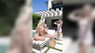 Scarlettkissesxo, Summer Brookes, Poolside Bikini Lesbian Threesome