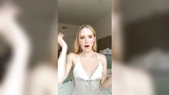 Caroline Zalog, See-Through Lingerie Livestream Haul