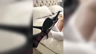 Christina Khalil, Naughty Schoolgirl Bed Tease