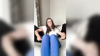 Christina Khalil, Sexy See-Through Pantyhose Tease