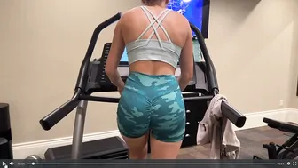 Christina Khalil, Treadmill Sweaty Ass Tease