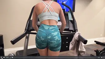 Christina Khalil, Treadmill Sweaty Ass Tease