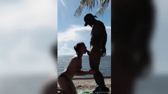 Riley Jacobs, Public Beach Sunglasses Blowjob