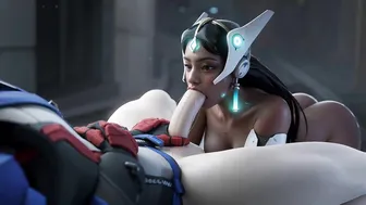 Overwatch Symmetra Lose Battle Had to Suck cock - AI