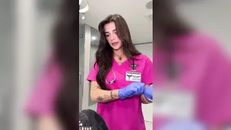 Sexy Nurse Arikytsya Glove Handjob And Riding In Bathroom