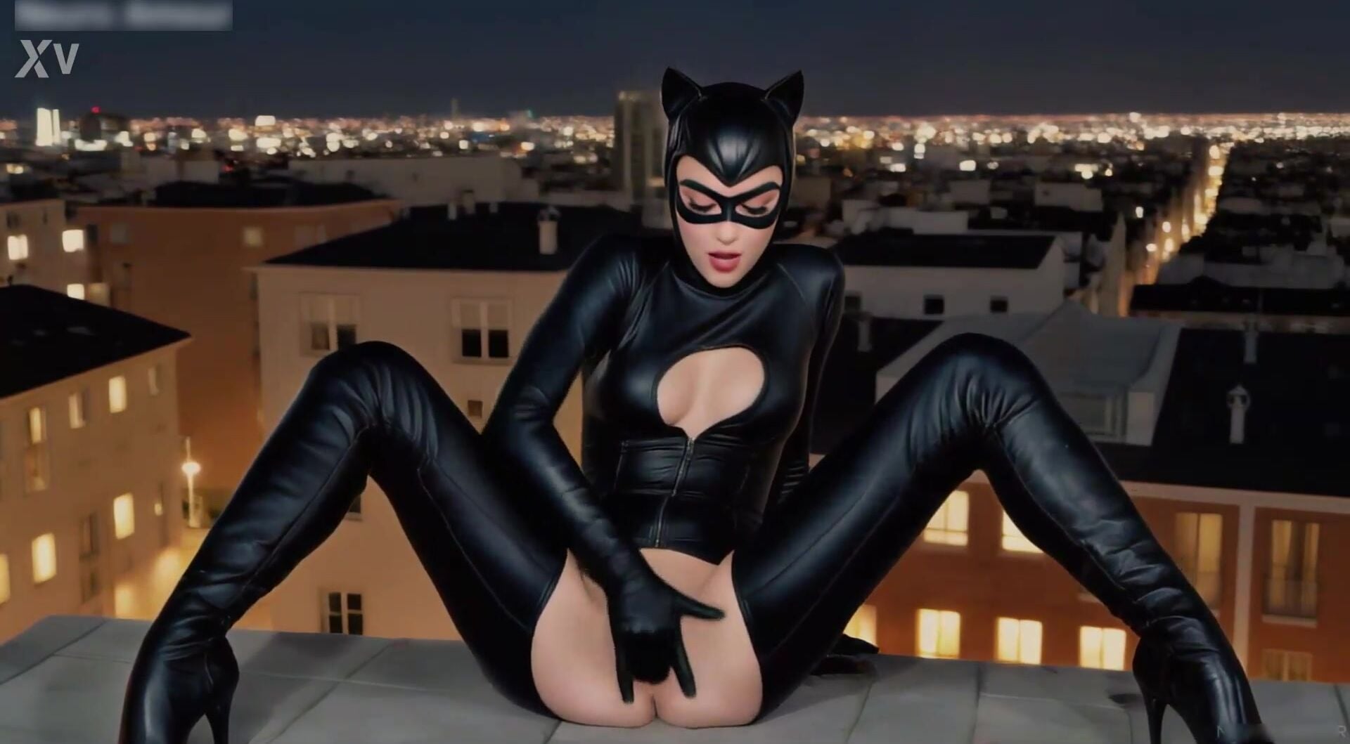 Catwomen ANAL Fuck At Rooftop After Getting Caught - AI
