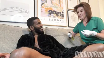 Jenn Cameron, Matt Bishop, Nurse MILF in Oiled Glove Hand Play with BBC