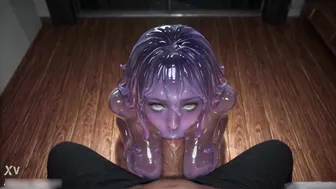Slime Turn Into Hot Busty Babe To Give Blowjob For A Night - AI