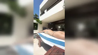 Mia Khalifa, Naked Cowgirl Video Call by the Pool