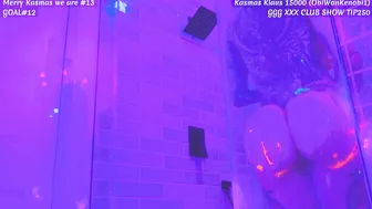 Kasara Wood, Neon Light Dildo Masturbation Live