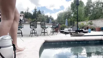 Princess Helayna, Ebony Model Bikini Tease in Pool