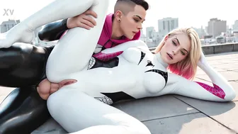 Gwen Stacy Spider Slut Sense Tingling Orgasm in Bodysuit - AI