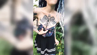 Alenagerman, Tattooed Hippie Teen Backyard Dirty Strip