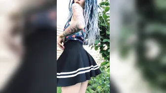 Alenagerman, Tattooed Hippie Teen Backyard Dirty Strip