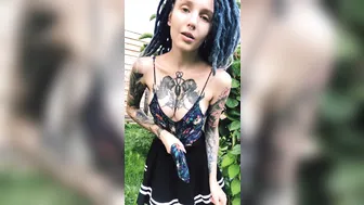 Alenagerman, Tattooed Hippie Teen Backyard Dirty Strip