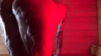 Alenagerman, Soapy Naked Sauna Tease and Masturbation