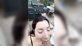 Exoticannie, Izzyslays, Riding a Thick BWC on the Rooftop Deck
