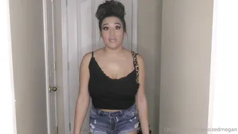 Funsizedmegan, Curvy Babe Riding BWC in Fishnet Bodysuit