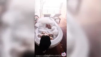 June Liu, Soapy Bathtub Blowjob