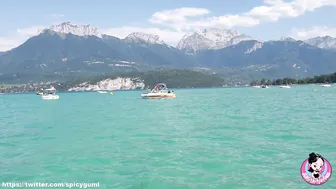 June Liu, Naked Boating on a Scenic French Lake