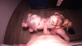 Hazel Honey, Yungsuccubus, Uncutjaymes, Two Naughty Beauties Sharing Thick BWC in Kitchen