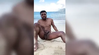 Eve Sweet, Troy Francisco, Petite Beauty with BBC on Public Beach