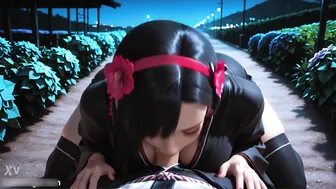 Tifa In Traditional Uniform Playing With Herself - AI