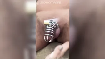 Giohotwife, Teasing and Jerking at Cuckolds Cage