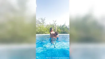 Yasmina Khan, Troy Francisco, Indian Goddess Naughty Tease in the Pool