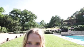 Caroline Zalog's Outdoor Poolside Panties Try-On-Haul | Viral Footage Edition