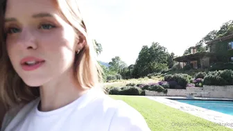 Caroline Zalog's Outdoor Poolside Panties Try-On-Haul | Viral Footage Edition