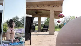 Mirror Bikini Try-On-Haul Live Stream Starring Christina Khalil - Exclusive Tape