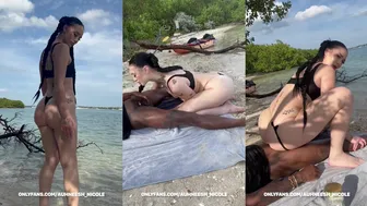 Auhneesh Nicole, Fucking a BBC By The Beach - Exclusive Tape