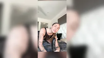 Holly Brougham, Riding Large Black Dildo