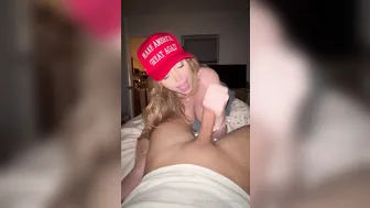 Ava Louise, Blonde Beauty Blowjob in MAGA Hat
