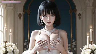 Short Hair Asian Bride Cheating Before Wedding NSFW - AI
