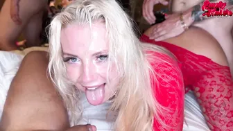 Emily Walters, British Hotwife Gangbang in Interracial Swingers Orgy