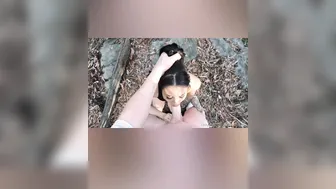 Throat Hunter, Fxckprada, Deepthroat and Creampie in Woods