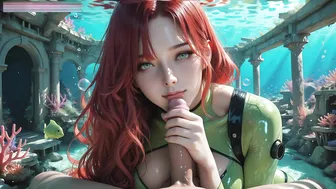 Redhead Bodysuit Underwater: Sucks Cock, Boob Job, Then Fucked Hard - AI