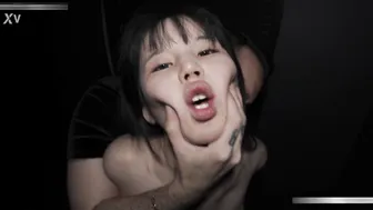 Petite Jap Girl Not Ready Vibrator + Threesome Fuck Breaks Her
