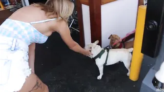 Lily Ivy, Hot Blonde Teen Flashing Breasts in Public